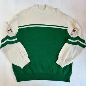 Vintage Bogner Legends of The White Buffalo White Green Sweater